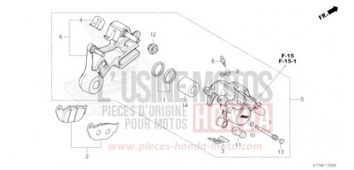 REAR BRAKE CALIPER CRF300LAS de 2025